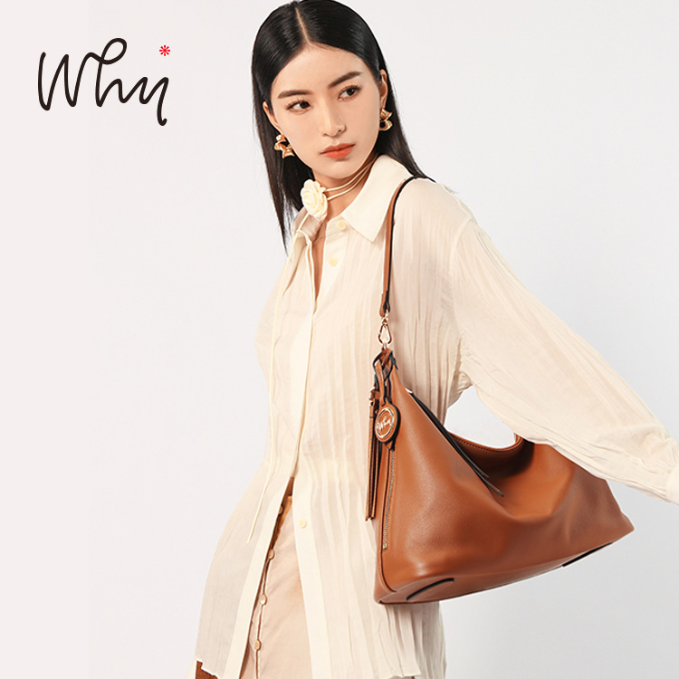 Why简约时尚单肩包大容量斜挎包气质托特包女士手提包YA5306