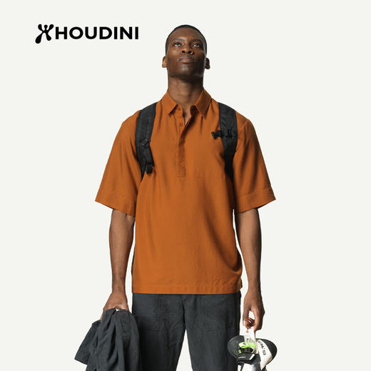 HOUDINI胡丁尼 Tree Polo Shirt 树 男款户外透气速干POLO衫860009 商品图0