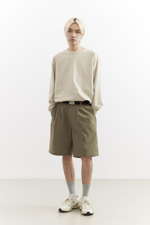 吃茶去chichaqu25速干泡泡纱格纹短裤复古经典休闲山系百搭男女 商品图2