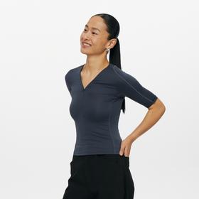 oneup运动防晒半拉链短袖T恤