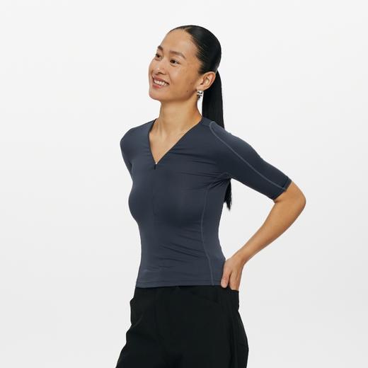 oneup运动防晒半拉链短袖T恤 商品图0