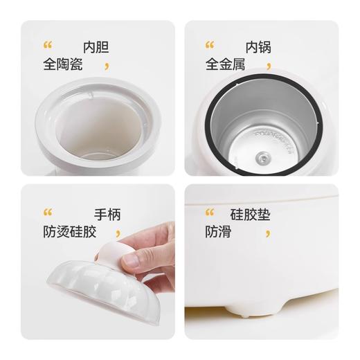 【小家电】浦利顿电炖锅婴儿辅食锅电炖盅宝宝bb煲煮粥全自动家用陶瓷煲汤锅 0.5L 南瓜煲PLD-DG10A HF 商品图2