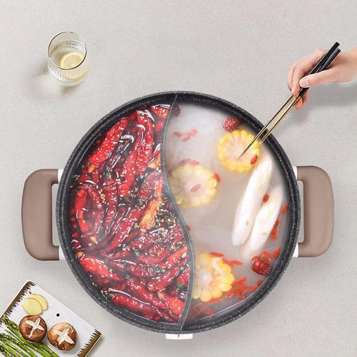 苏泊尔正品鸳鸯电火锅家用小型电热一体宿舍多功能大容量电热煮锅 商品图5