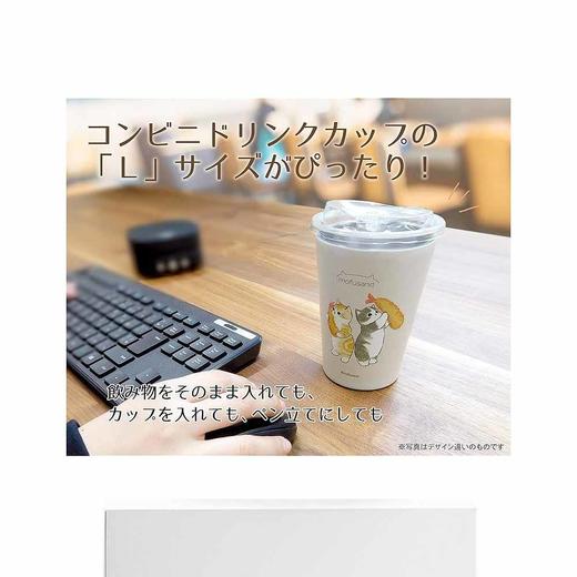 日本进口东亚金属mofusand 带木盖随行杯350ml（鲨鱼猫） 商品图4