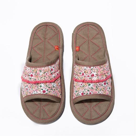 （穿上就不想脱下来）手工千层底超静音软底布艺拖鞋  女款 商品图6