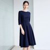IWY/大方得体连衣裙新款今年流行爆款藏青色法式圆领中长款伞裙Q1265 商品缩略图1