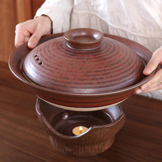 粗陶复古土锅1.5L|厨房出境王追着拿链接|砂锅 商品图2