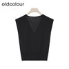 oldcolour夏季新款气质优雅时尚通勤V领无袖短外套女HQ220503A1 商品缩略图4