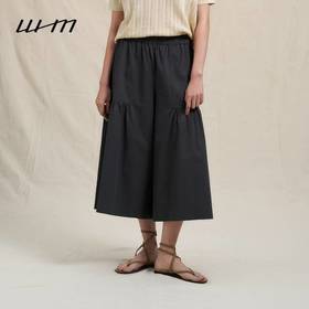 2楼素然斜纹强捻棉布抽褶宽松长裤吊牌价1650