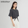 oldcolour夏新款简约休闲宽松设计感短款纯棉短袖T恤女Q240203A1 商品缩略图1