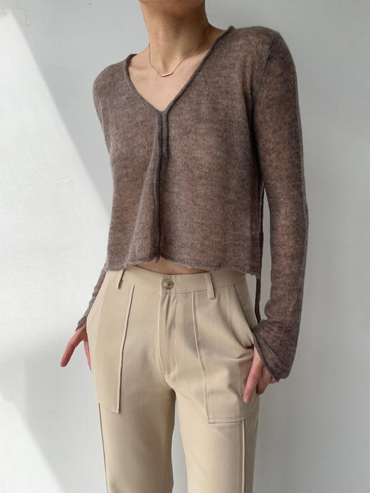 TU｜C05AW24-KW03 领带超轻套头针织上衣 [ 黑BK00 / 白WT00 / 棕BR00 ] 商品图13