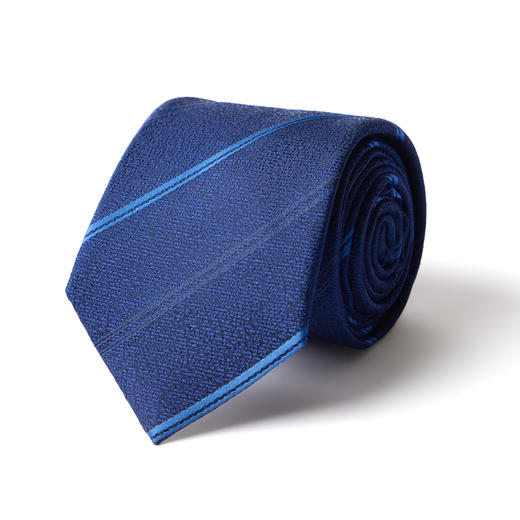 【婚礼季】柒牌男装配饰2025新款商务正装箭头型条纹图案衬衫领手打西装领带129F70090 商品图4