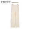 oldcolour夏季新款松紧腰系带直筒宽松休闲简约长裤女Q280701A1 商品缩略图3