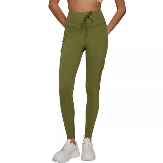 【限时秒】YOGACODE【火树银花系列】5D提拉蜜桃臀瑜伽裤女高腰提臀口袋工装健身长裤DWP115071 商品图4