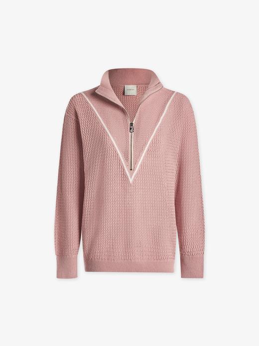 Varley - Calva Knit - Pale Mauve - 女装 - 半拉链卫衣 - 浅豆沙色 商品图0
