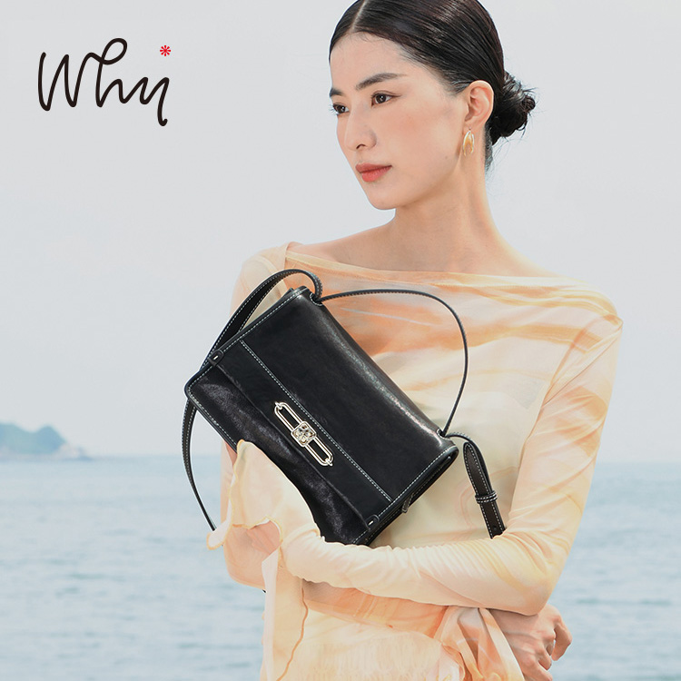 why女包头层植鞣牛皮盘扣包原创设计师邮差包复古通勤单肩斜挎包YA5314