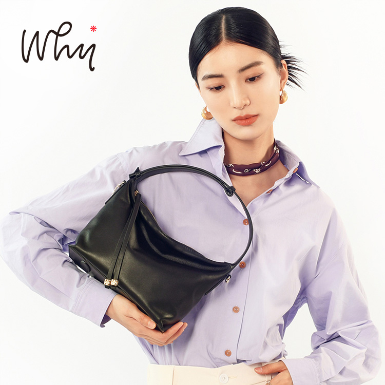 Why小众真皮腋下包植鞣牛皮hobo包复古单肩手提斜挎大容量YA533301
