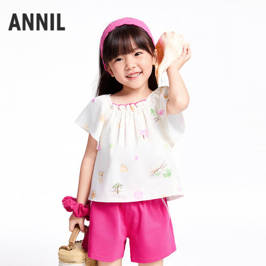 【实体店同款】女童短袖衬衣夏季新款安奈儿童装XG521710 商品图2
