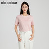 oldcolour夏季新款纯色简约气质通勤宽松百搭短袖T恤女Q220207A1 商品缩略图1