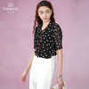 乔万尼夏季桑蚕丝波点衬衫女设计感洋气修身短袖真丝上衣EN2C570 商品缩略图1