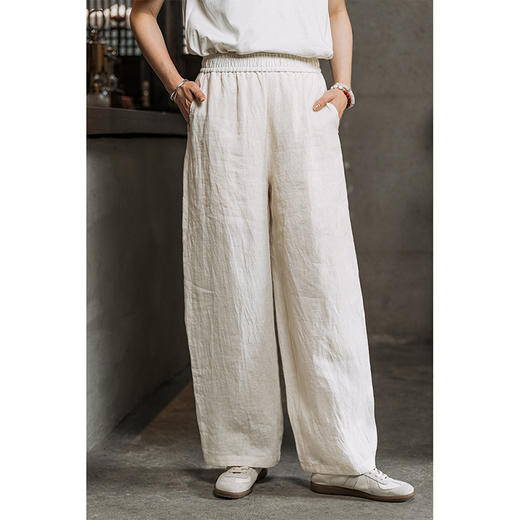 牧衣游原创 刺绣汉麻棉裤子夏 限量福利款 轻麻拾忆不支持会员折 商品图1