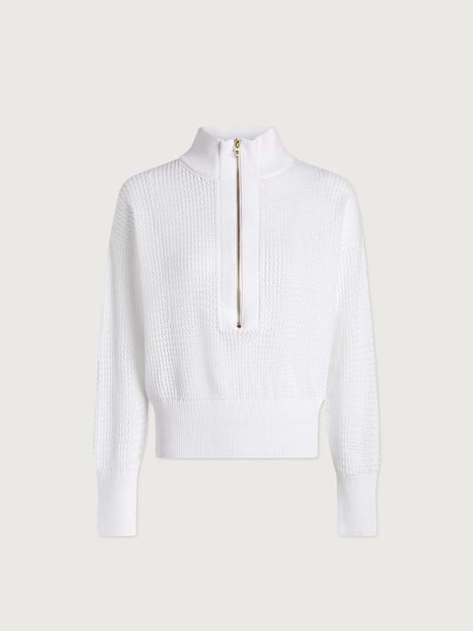Varley - Aurora Half Zip Knit - White - 女装 - 半拉链卫衣 - 白色 商品图0