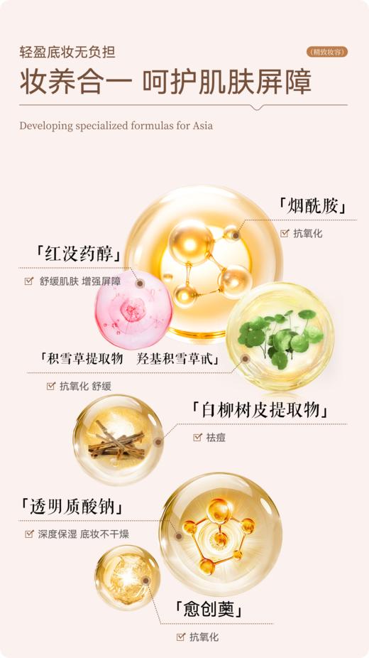 涂出妈生自然好皮粉底液！几乎无粉感、不厚重！细腻通透、奶油肌，水光肌统统不在话下～出门就被夸！质地水💦润、延展性好!遮瑕力强大，边上妆边养肤！敏感肌使用不发红 不闷痘、遮瑕持妆、养肤舒缓～ 商品图4