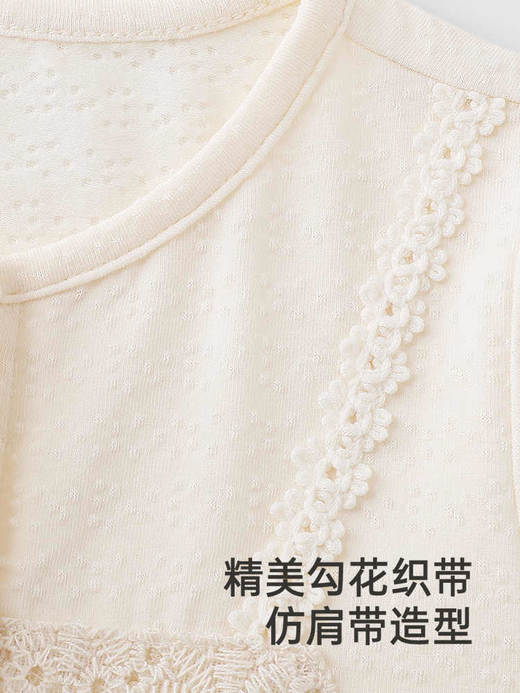 英氏婴儿衣服夏季短袖透气女宝宝包屁衣假两件连体衣YRHBJ2R050A 商品图3