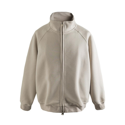 丁摩 春秋季美式复古立领开衫卫衣男女同款百搭上衣休闲拉链潮流外套5ZF-005 商品图6