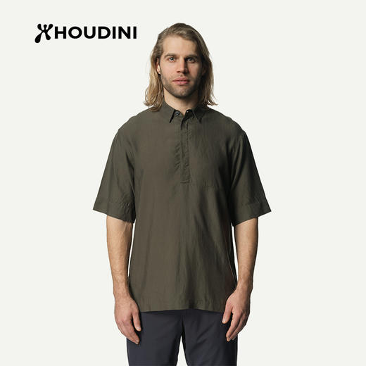 HOUDINI胡丁尼 Tree Polo Shirt 树 男款户外透气速干POLO衫860009 商品图1