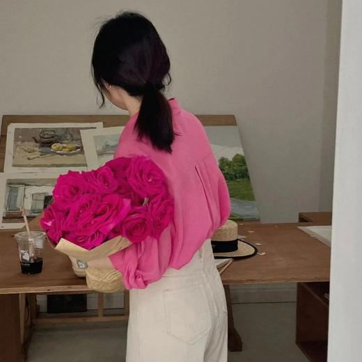 苎麻梅子粉衬衫，休闲轻薄又防晒，遮肉显廋超气质【爆单拍下72h发】 商品图3