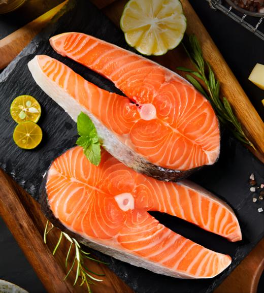 【斌哥优选】智利三文鱼排。只选肥美的鱼中段。野生三文鱼，富含omega-3等微量元素。优质不饱和脂肪，可煎、可蒸、可炒。辅食减脂餐常客。 商品图6