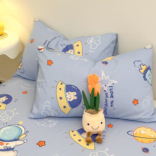 自然醒40支全棉小清新纯棉枕套一对装48cmx74cm儿童枕头套单个枕芯内胆套女JY 商品图13