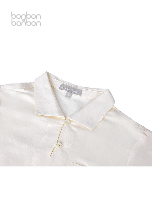 度假椰树刺绣棉麻上衣 商品图2