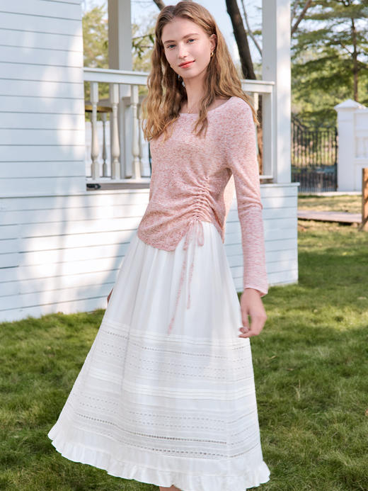 【百图lulu定制】【鱼骨亚麻小衫】亚麻混纺 吸湿透气 长袖针织衫 商品图9