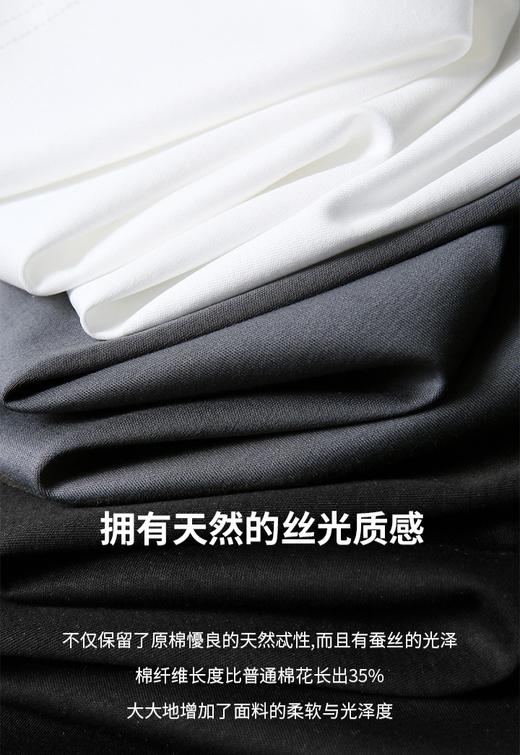 正品出口意大利匹马棉液氨透气简约男士百搭T恤 商品图10