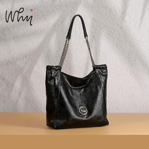 Why女包小众设计垃圾袋包慵懒风菱格流浪包高级感大容量链条包YA5371 商品图0