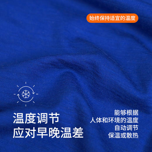 灰壳户外男士拼接速干100%美丽诺羊毛短袖美利奴徒步登山防晒T恤 商品图2