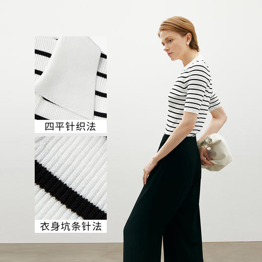 【商场同款】麦檬Polo领+V开舒适套头短毛衫5F4131481 商品图3