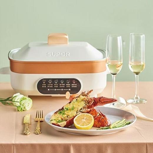 苏泊尔多功能料理锅分体式料理家用电火锅烧烤一体蒸煮烤鱼锅 商品图1