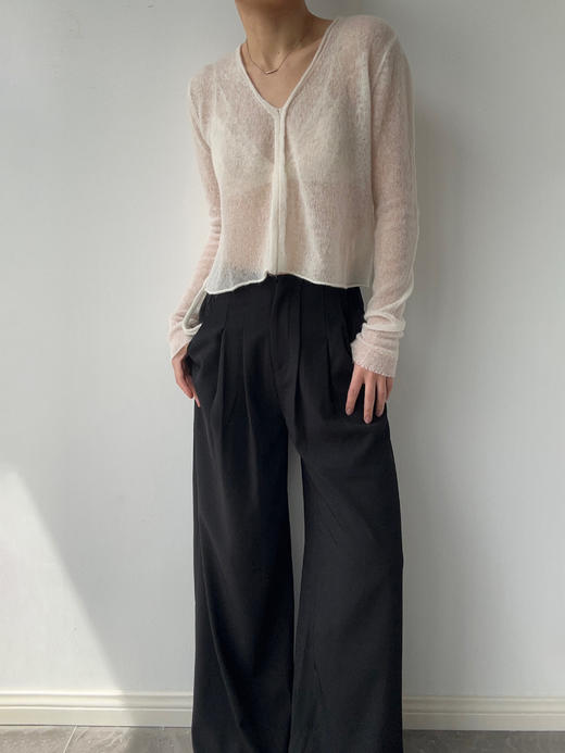 TU｜C05AW24-KW03 领带超轻套头针织上衣 [ 黑BK00 / 白WT00 / 棕BR00 ] 商品图11