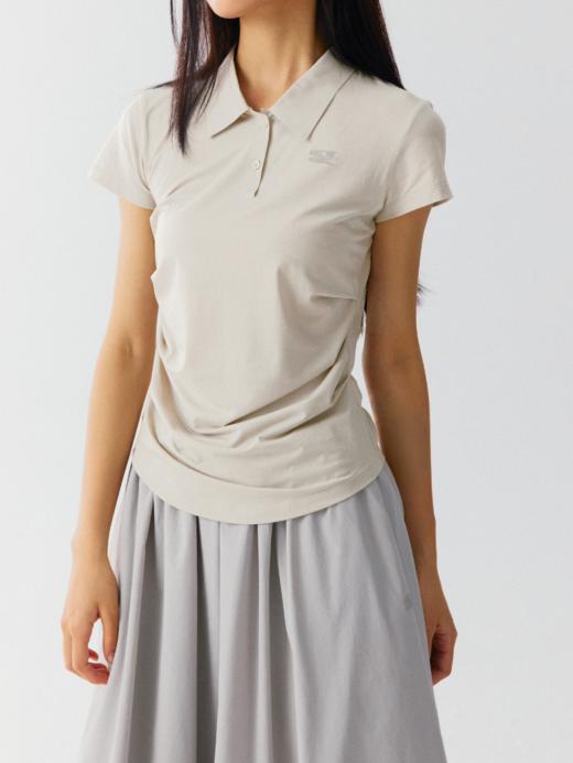 CryingCenter 凉感系列Polo领运动收腰褶皱上衣 哭喊中心 商品图3