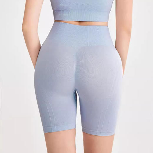 【限时秒】YOGACODE【火树银花系列】紧身高腰蜜桃臀瑜伽短裤透气无缝一体织健身裤DWS115456 商品图1