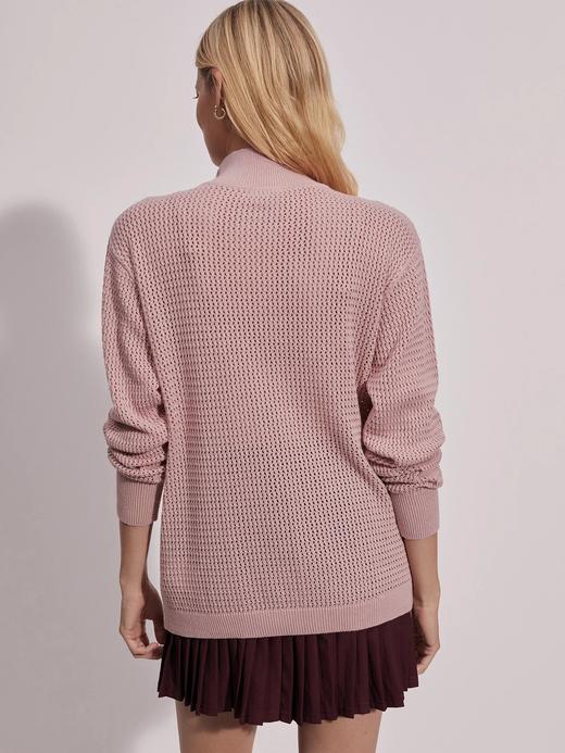 Varley - Calva Knit - Pale Mauve - 女装 - 半拉链卫衣 - 浅豆沙色 商品图4