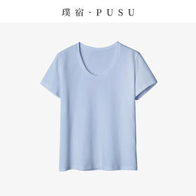 55228  璞宿PUSU 呼吸Tee 桑蚕丝棉丝光U领T恤