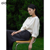 oldcolour夏季新款新中式简约气质百搭中袖套头衬衫女Q220111A1 商品缩略图2