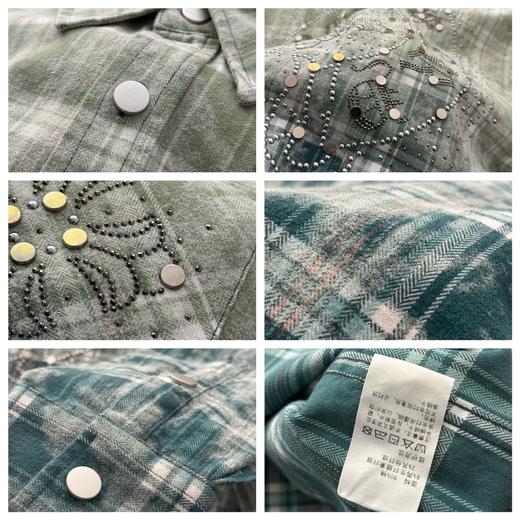 点此购买 克罗心春秋季男女款格子长袖衬衣外套 md 314021 商品图8