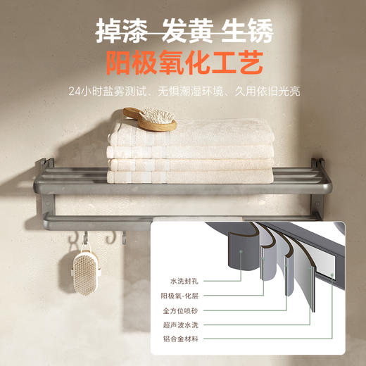 帝王洁具浴室卫生间置物架五金挂件套装MH30005 商品图3