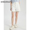 oldcolour夏季新款纯色简约休闲高腰百搭直筒牛仔短裤女Q221101A1 商品缩略图0