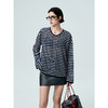棉仓363635009-初棉麻混纺条纹透视编织圆领宽松版罩衫 商品缩略图1